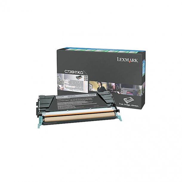 Lexmark C 736 BK prebate Toner - C736H1KG Original - Black 12000 pages