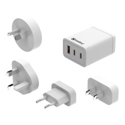 Sandberg 3i1 Rejseoplader USB-C/A 65W