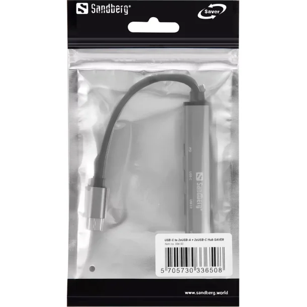 Sandberg USB-C to 3xUSB-A+2xUSB-C SAVER