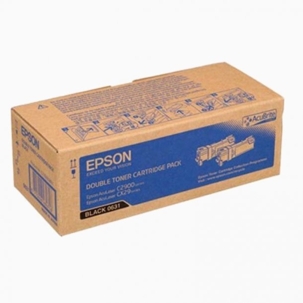 Epson Aculaser C2900N BK Combo Pack 2 pcs Toner - C13S050631 Original - Black 6000 pages