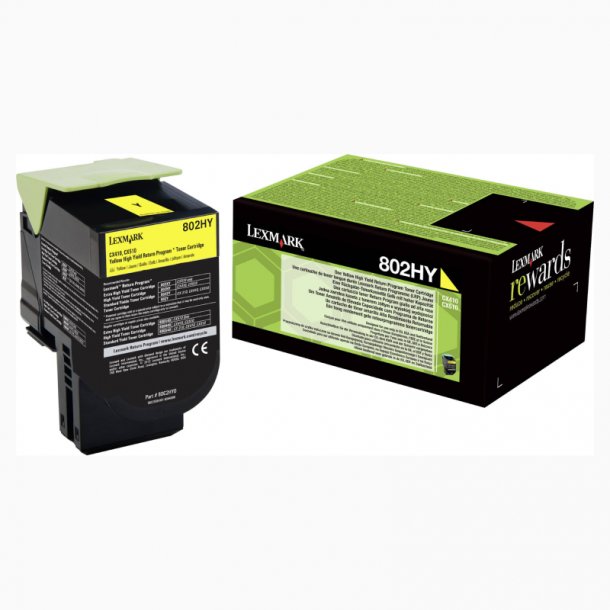 Lexmark 802HY Y Toner - 80C2HY0 Original - Yellow 3000 pages