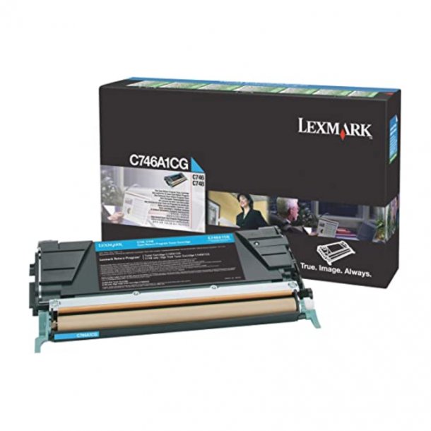 Lexmark C 746/748 C prebate Toner - C746A1CG Original - Cyan 7000 pages