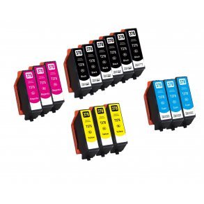 Pixojet bläckpatroner Epson 378 XL - C13T37914010, 15 st. rabattpaket 150,9 ml