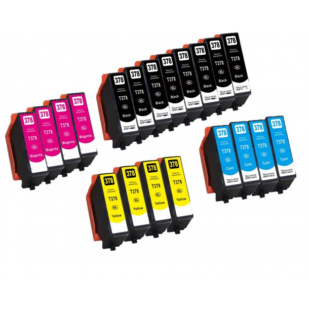 Epson 378 XL Ink Cartridge Combo Pack 20 pcs - Compatible - BK/C/M/Y 201,2 ml