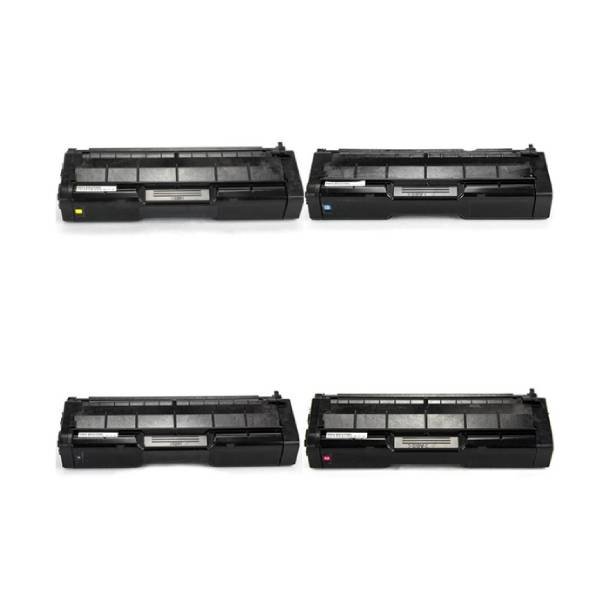 Kompatibel Ricoh SP C220E combo pack 4 stk lasertoner (8000 sidor)