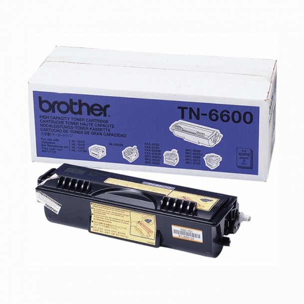 Brother TN6600 BK svart Lasertoner, Original
