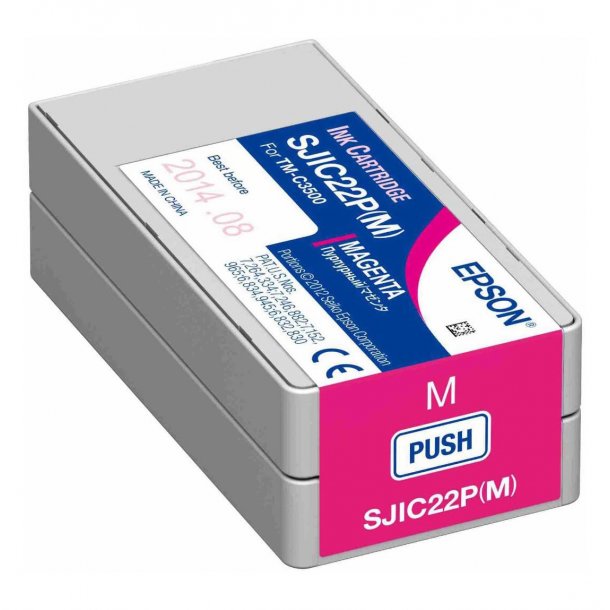 Epson SJIC22P M blkpatron - C33S020603 Original - Magenta 32,5 ml