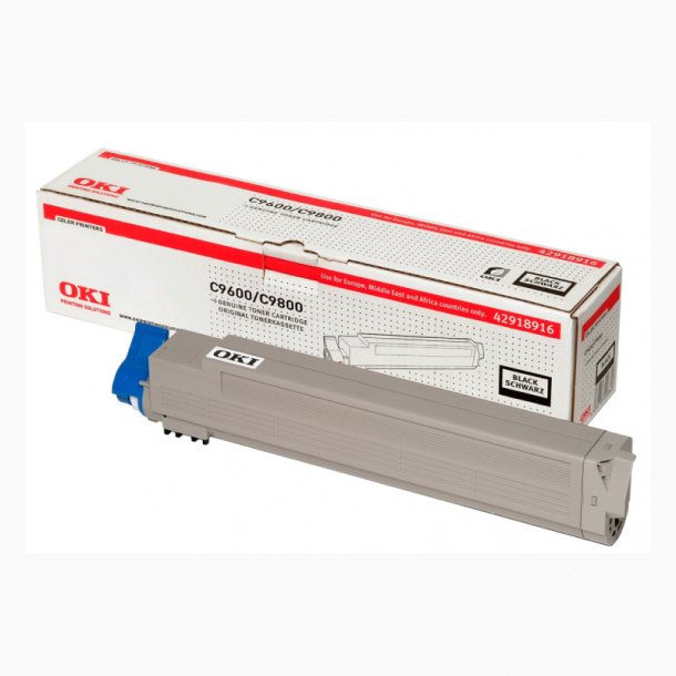 OKI C9600/C9650/C9800/C9850 BK Toner - 42918916 Original - Black 15000 pages