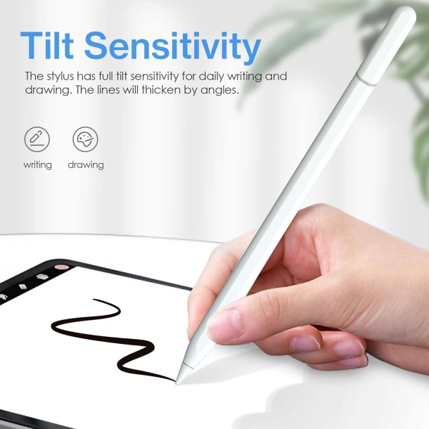iPad pen som Apple pencil (iPad 2018-2024) - trdls, hvid