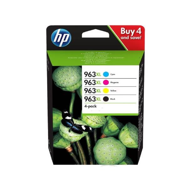HP 963 XL combo pack 4 stk Original bl&auml;ckpatron (116 ml)