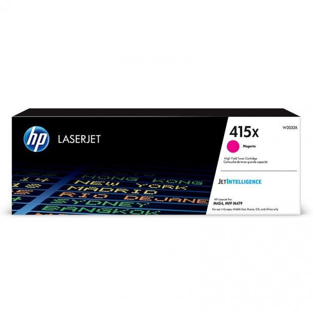 HP 415X M Toner - W2033X Original - Magenta 6000 sider