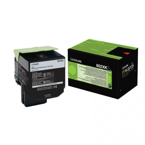 Lexmark 802XK BK Toner - 80C2XK0 Original - Black 8000 pages