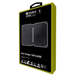 Sandberg Solar Charger 10W 2xUSB, svart