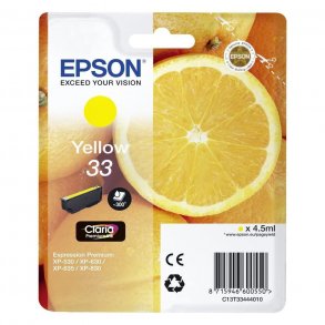 Epson bläckpatron 33 - C13T33444012 gul 4,5 ml, original
