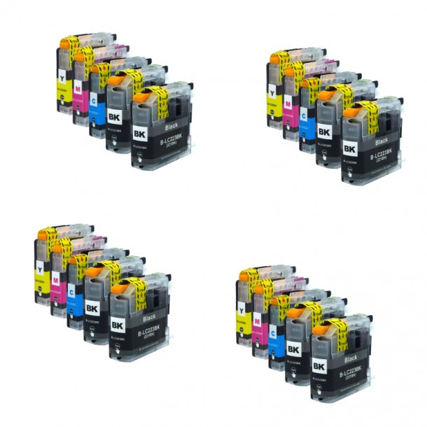Brother LC 223 Ink Cartridge Combo Pack 20 pcs - Compatible - BK/C/M/Y 248 ml