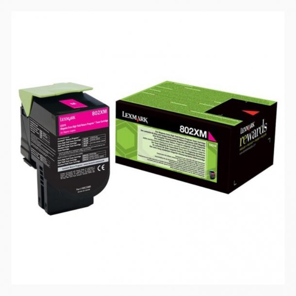 Lexmark 802XM M Toner - 80C2XM0 Original - Magenta 4000 sider