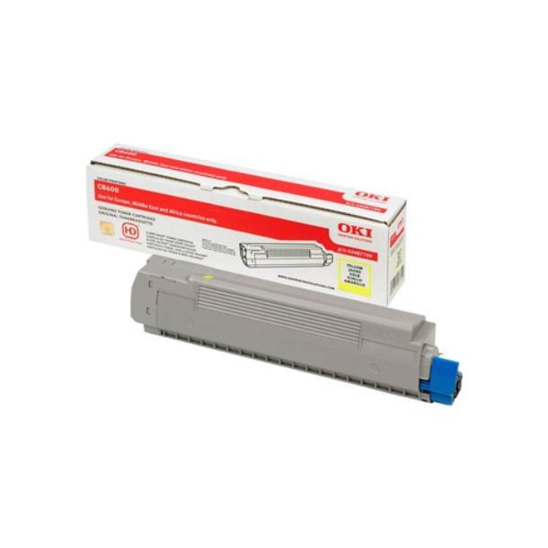 OKI C 8600/8800 Y lasertoner - 43487709 Original - Gul 6000 sider