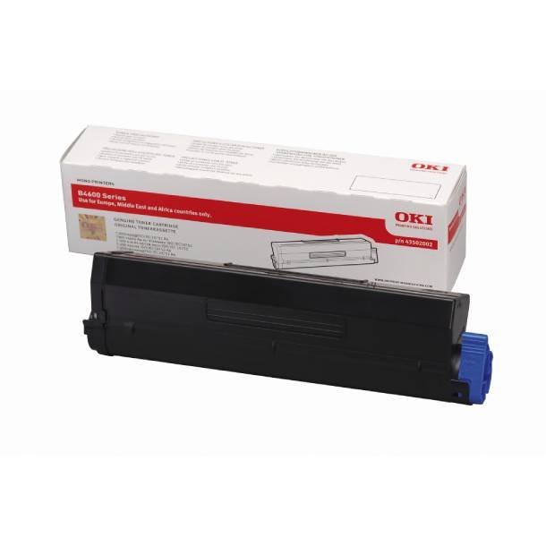 OKI B 4600 BK lasertoner - 43502002 Original - Svart 7000 sider