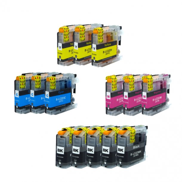 Brother LC 223 Set of 14 pcs., compatible (170 ml) Large discount!