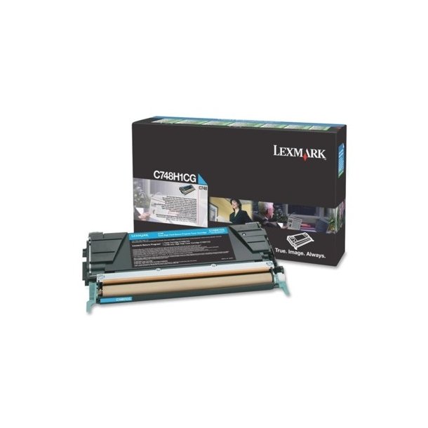 Lexmark C 748 C prebate Toner - C748H1CG Original - Cyan 10000 sider