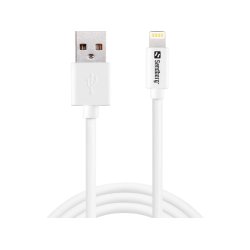 Sandberg USB - lightning kabel, 2 m, vit