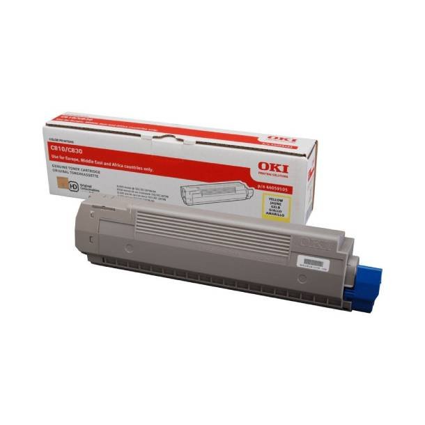 OKI C 810/830 Y lasertoner - 44059105 Original - Gul 8000 sider