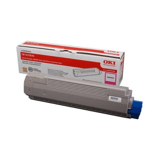 OKI C 810/830 M lasertoner - 44059106 Original - Magenta 8000 sider