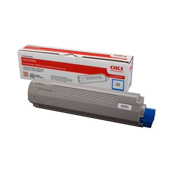 OKI C 810/830 C lasertoner - 44059107 Original - Cyan 8000 sider