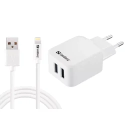 Sandberg AC Charger Dual USB + Lightning-kabel