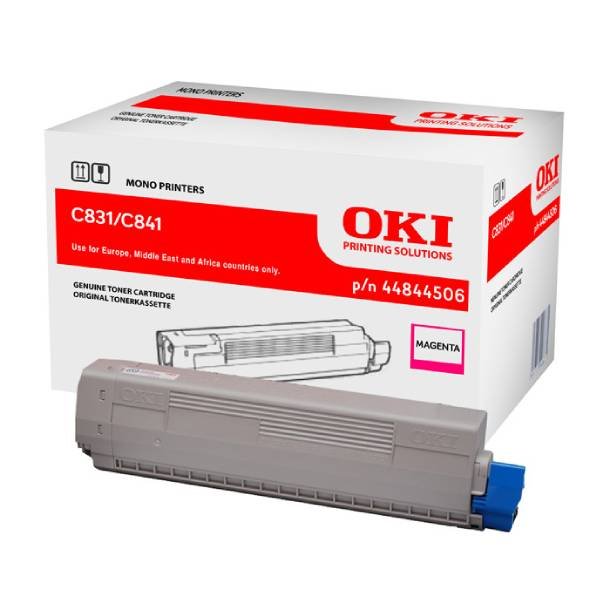 OKI C 831/841 M lasertoner - 44844506 Original - Magenta 10000 sider