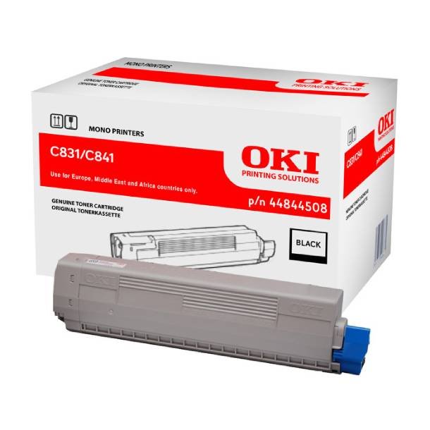 OKI C 831/841 BK Original lasertoner (10000 sidor)