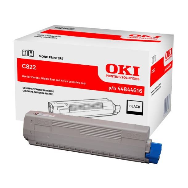 OKI C 822dn/822n BK Original lasertoner (7000 sidor)