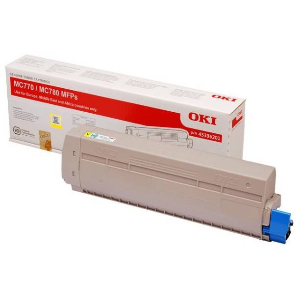 OKI MC 770/780 Y lasertoner - 45396201 Original - Gul 11500 sider