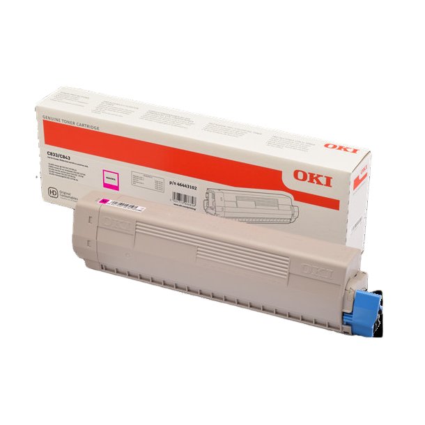 OKI C 833/843 M lasertoner - 46443102 Original - Magenta 10000 sider