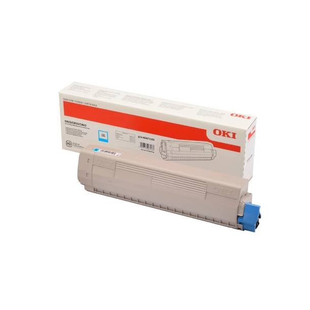 OKI C 823/833/843 C lasertoner - 46471103 Original - Cyan 7000 sider