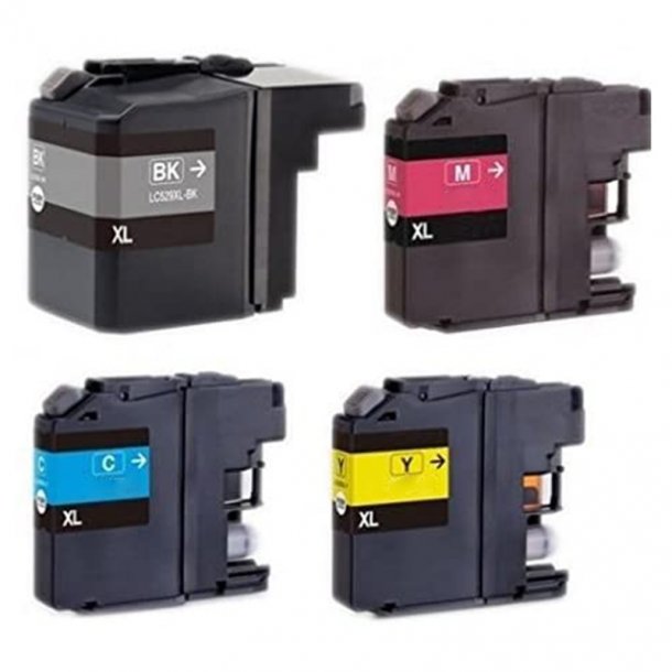 Brother LC 525/529 XL Combo Pack 4 pcs Ink Cartridge - Compatible - BK/C/M/Y 103 ml
