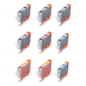 Kompatible blkpatroner Canon CLI-8 - 0620B001, 9 stk. rabatpakke 126 ml