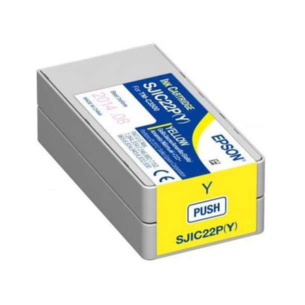 Epson SJIC22P Y - Gul 32,5 ml - Original blkpatron C33S020604