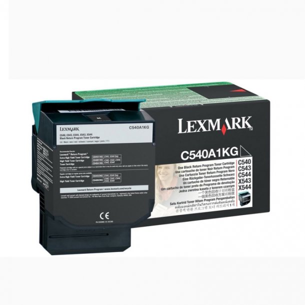 Lexmark C540/C543/C544 BK Original Toner (1000 sidor)