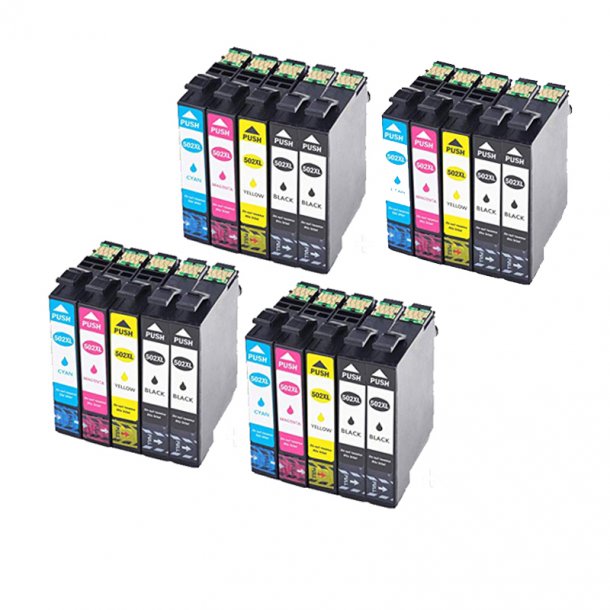 Epson 502 XL Combo Pack 20 pcs Ink Cartridge - Compatible - BK/C/M/Y 313,6 ml