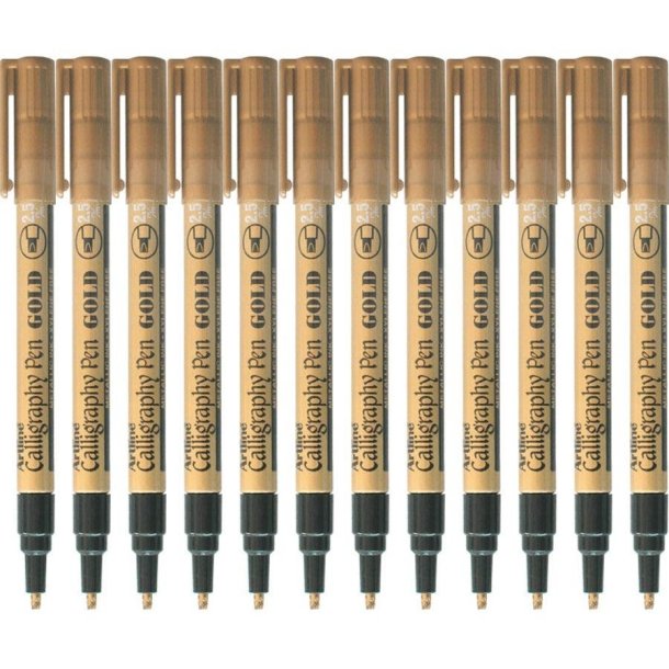Artline 993 Metallic Calligraphy Guld, 12 st