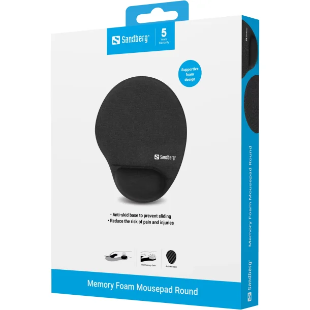 Sandberg Memory Foam Mousepad Round