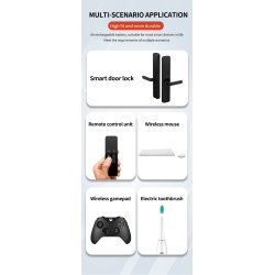 Genopladelige lithium batterier, USB-C, AA, 4 stk