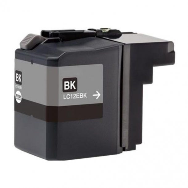 Brother LC12E BK - Sort 58 ml - kompatibel blkpatron