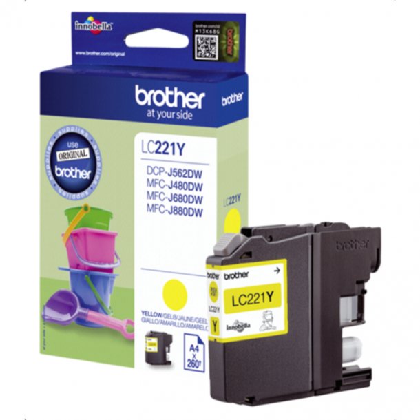 Brother LC221 Y Ink Cartridge Yellow, Original 3,9 ml