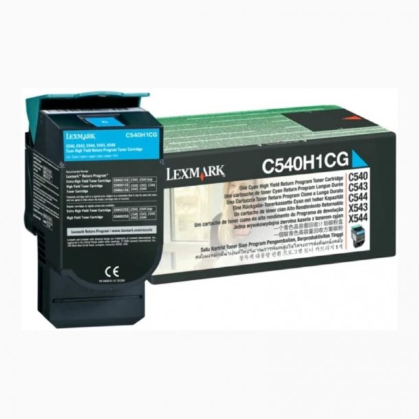 Lexmark C540/C543/C544 C Toner - C540H1CG Original - Cyan 2000 pages