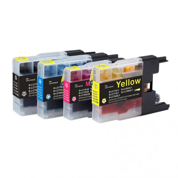 Brother LC1280 Ink Cartridge Combo Pack 4 pcs - Compatible - BK/C/M/Y 87 ml
