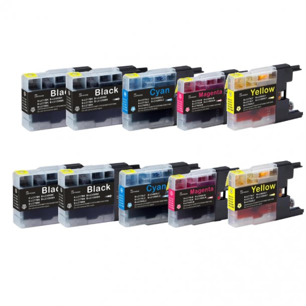 Brother LC1280 Ink Cartridge Combo Pack 10 pcs - Compatible - BK/C/M/Y 234 ml