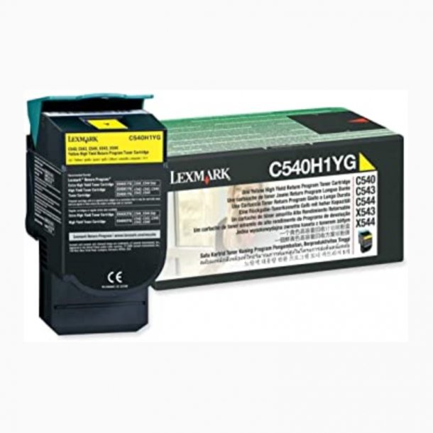 Lexmark C540/C543/C544 Y Original Toner (2000 sidor)