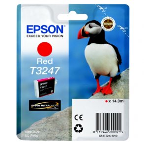 Epson bläckpatron T3247 - C13T32474010 röd 14 ml, original